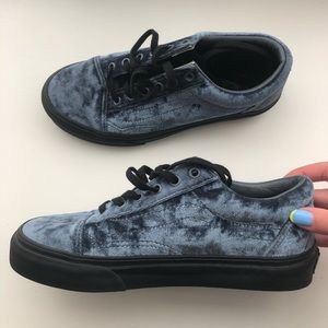 Old Skool Blue Velvet Vans